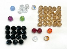 Swarovski Crystal 8mm Round Beads Lot of 53 Pieces 5000 Assorted Colors
