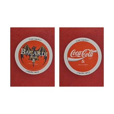 Coca-Cola & Bacardi Rum Brauerei Bierdeckel Bier