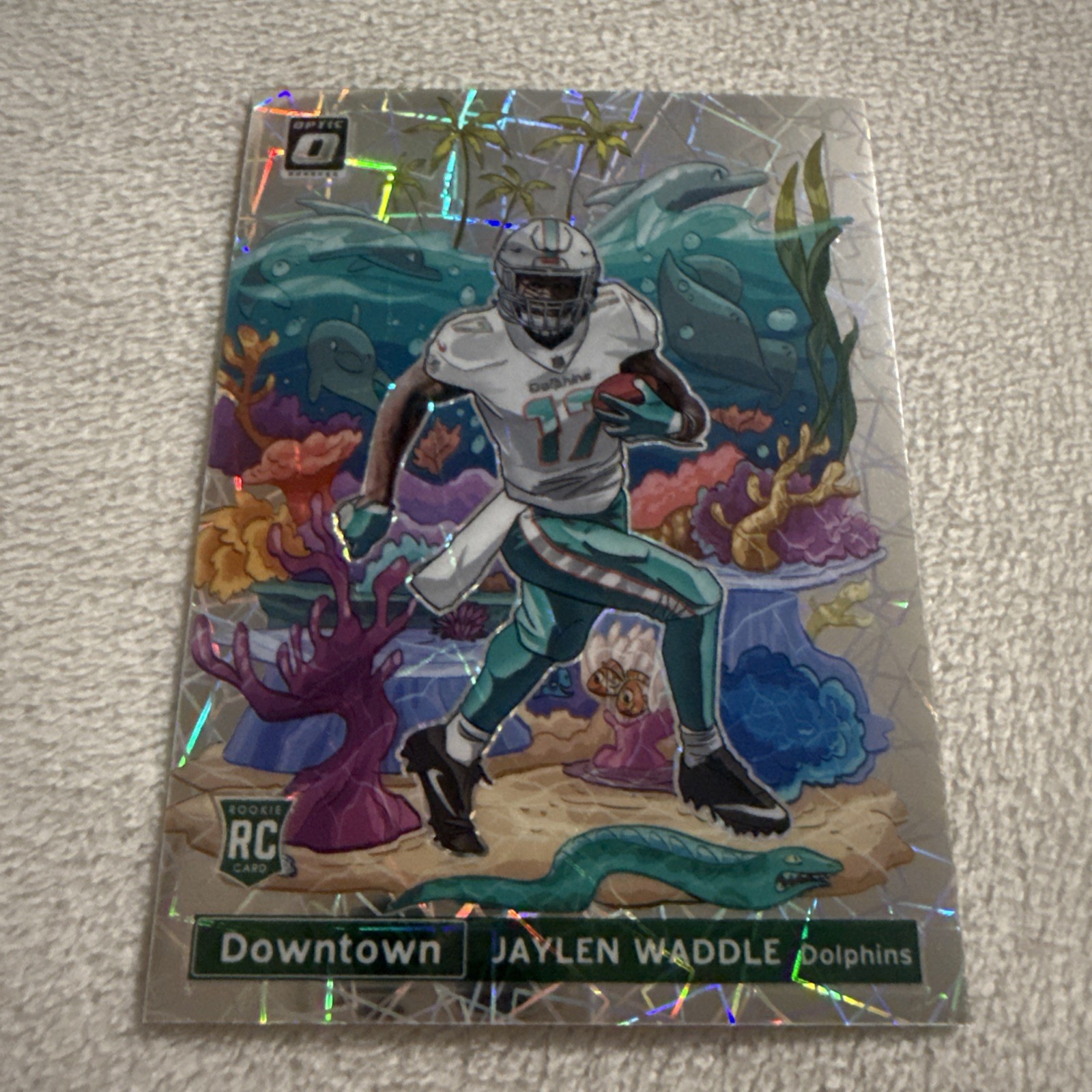 2021 Panini Donruss Optic Football Downtown!! Jaylen Waddle #DT-37 Rookie SSP