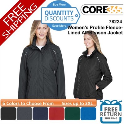 CORE365 Women's Profile Fleece-Lined All-Season Jacket Up To 3XL 78224