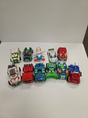 Transformers Rescue Bots Lot of 11 Figures   Optimus, Heatwave, Chase, Boulder