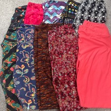 LulaRoe Women's OS One Size Lot of 10 Leggings Soft Varies Prints Colorful