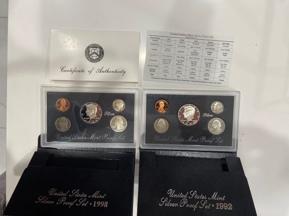 1992 1998 Silver Proof Sets for sale | eBay