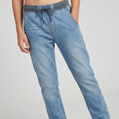 Zara Collection Boy's Jogger Style Soft Denim Blue Jeans Pants in size 13-14 NWT