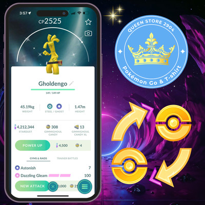 Pokemon - Shiny Gholdengo |Online Tra/de Go Digital Delivery Read Description