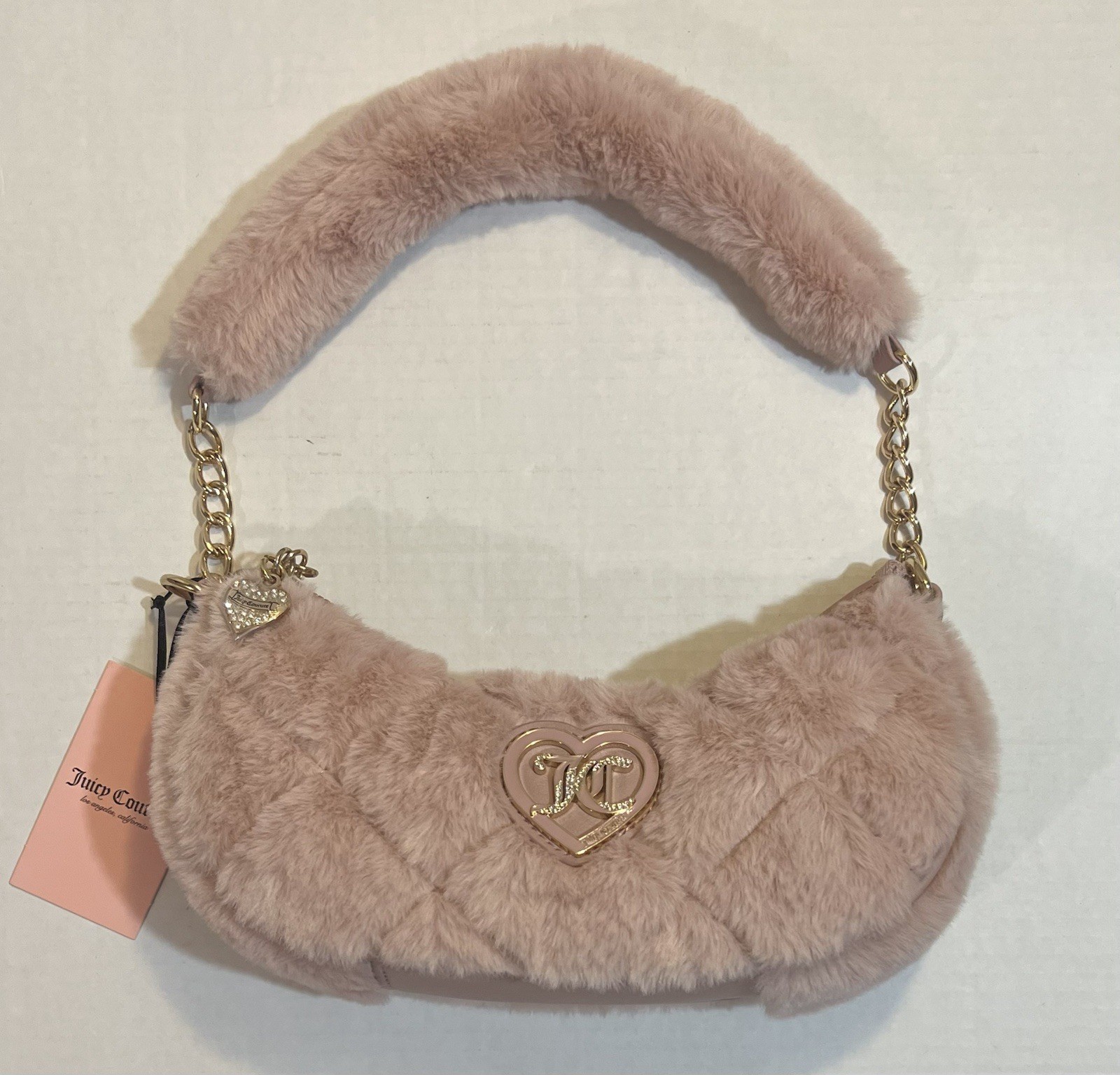 Juicy Couture Bag Let’s Get Cozy Shoulder Bag Dusty Blush Color