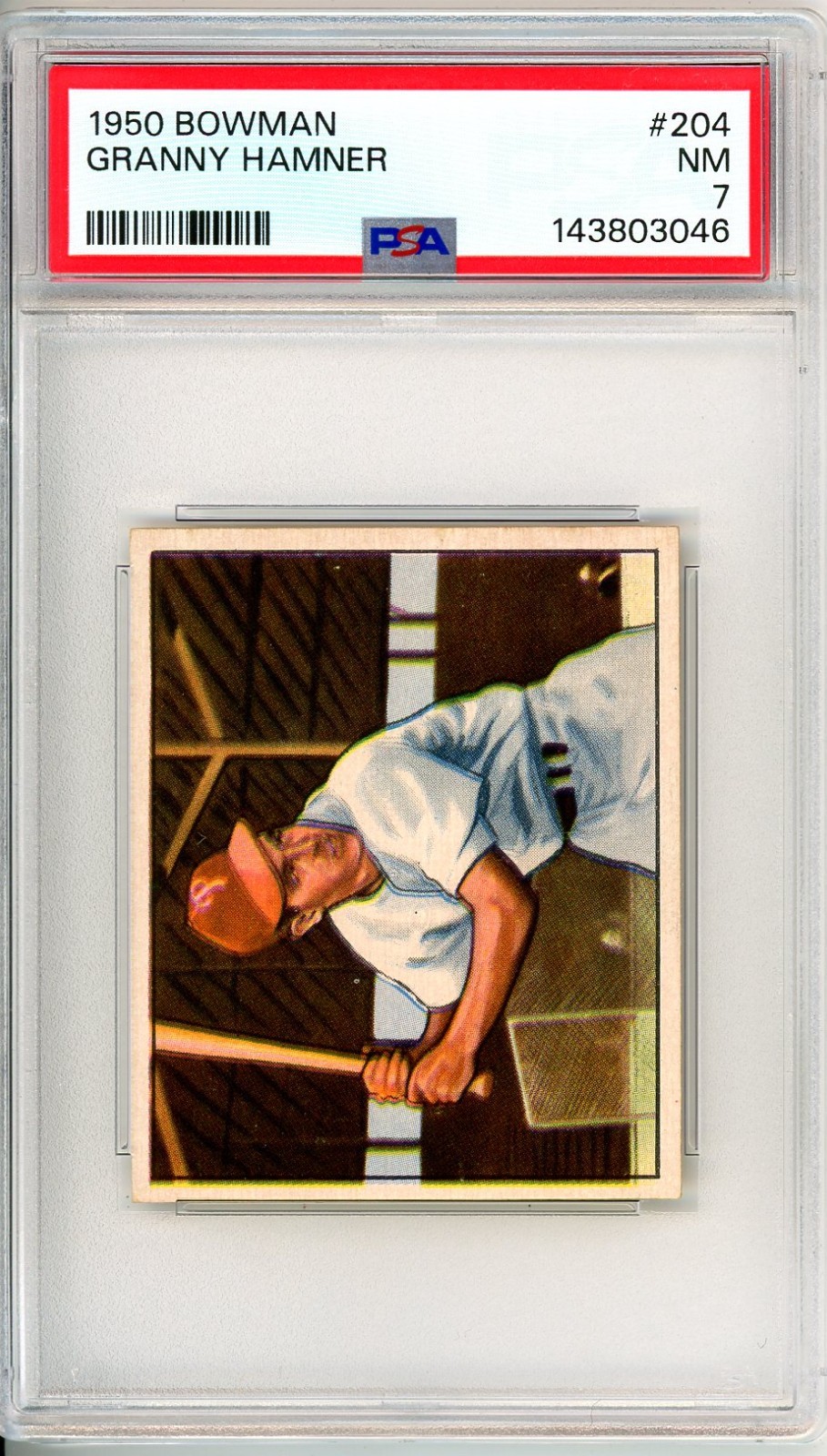 1950 Bowman GRANNY HAMNER #204 PSA Grade 7 NM-Cond "Just Graded ATTIC FIND"