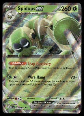 Spidops ex - 019/198 SV01: Scarlet & Violet Base Set LP-NM Pokemon TCG