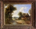Antique Oil Painting British Victorian Romantic Landscape George Vicat Cole 1870