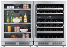 Avallon AWCBV14045 48"W 140 Can Capacity Beverage Cooler and 45 - Stainless