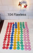 Vintage Plastic Christmas Mini Light Reflectors Large Imperial Flowers 104