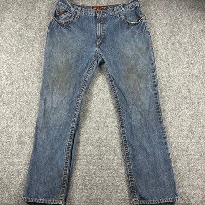 Ariat Work FR M4 Boot Cut Jeans Mens 40x34 Blue Flame Resistant HRC2 Denim Pants