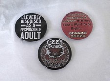 New Set of 3 Assorted Fun Collectible Pins - Adult; Ozzy; Waffle House