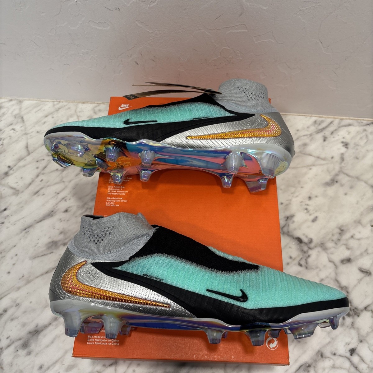 NEW Nike Phantom 6 Elite FG High Chrome Black IH3735-001 Men's