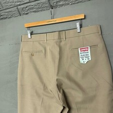 Levi's Action Slacks Wrinkle Resistant Khaki Mens Dress Pants Waist 36x32