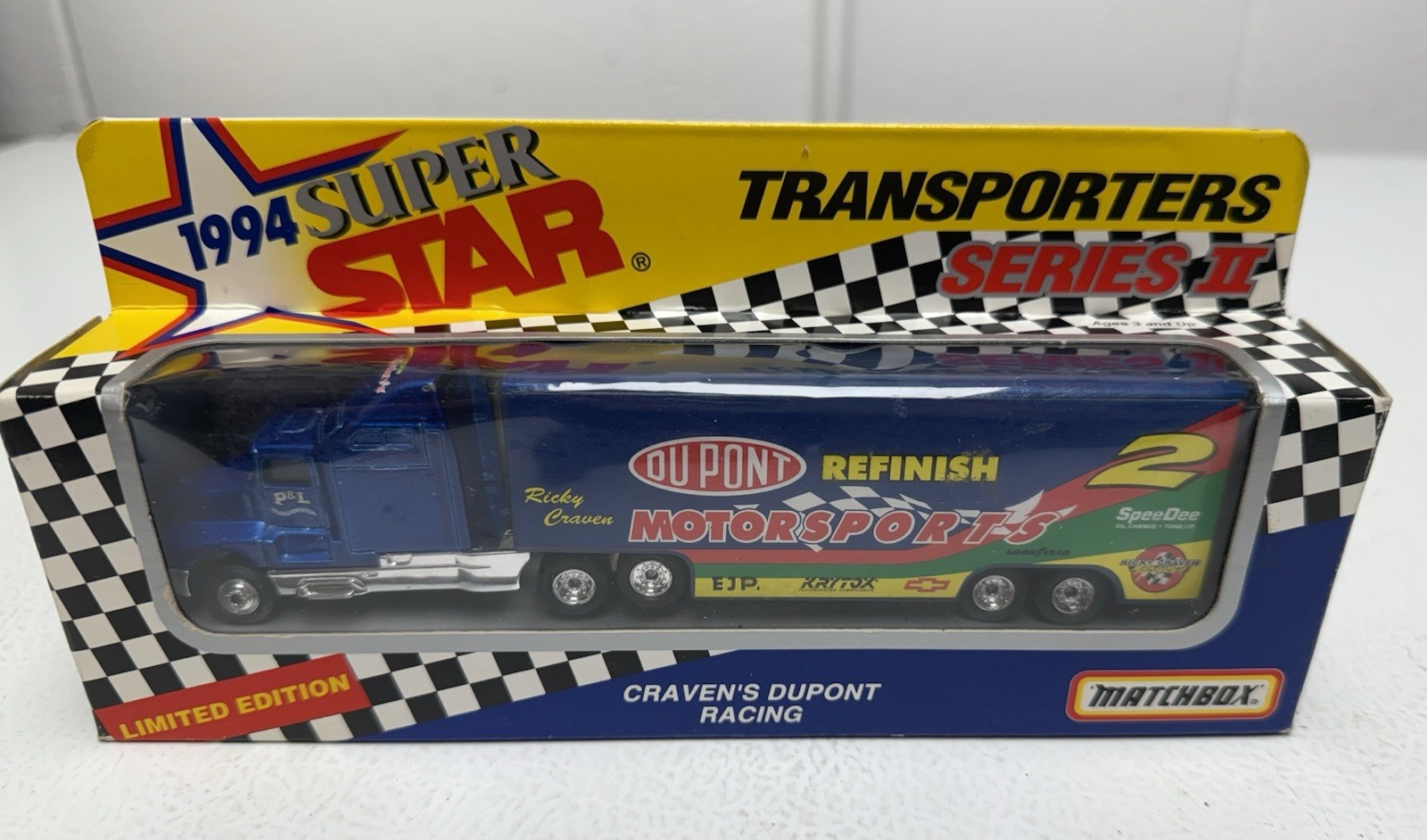 Matchbox 1994 Super Star Transporter Series II Craven's Dupont Racing