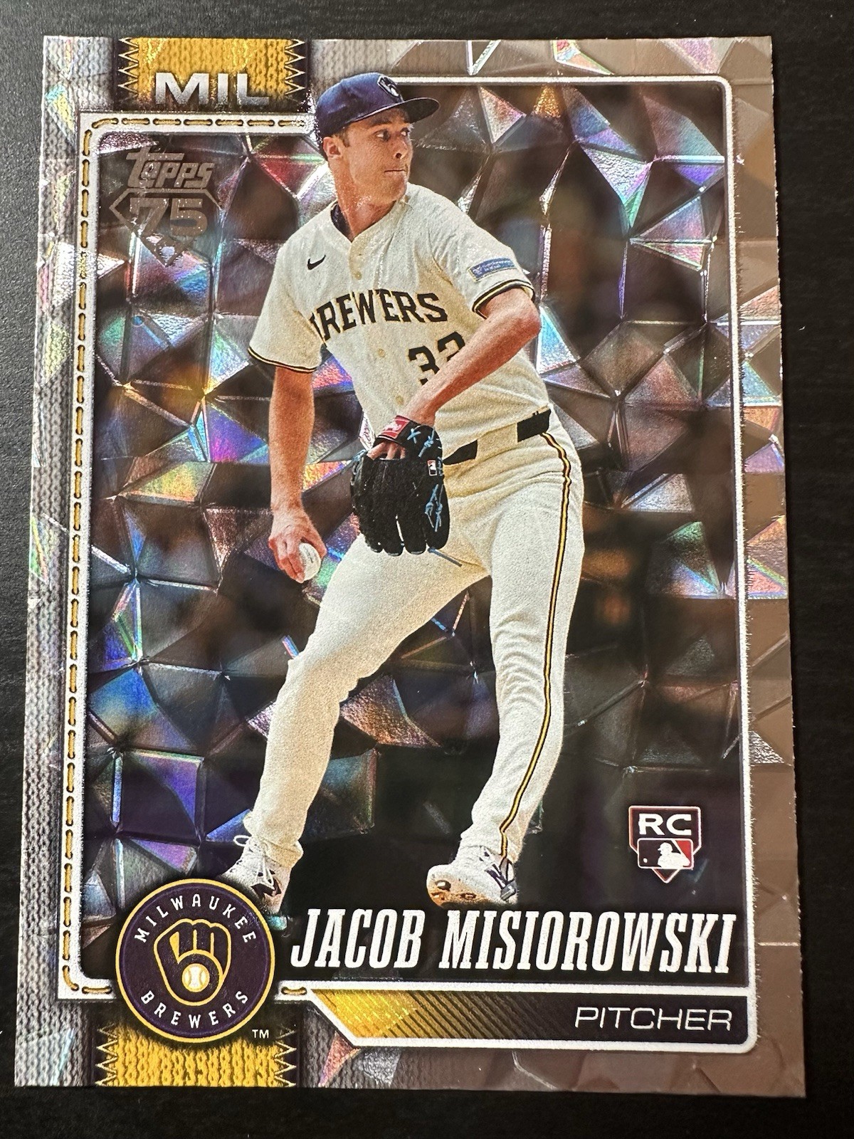Jacob Misiorowski 2026 Topps Series 1 #10 Silver Crackleboard Foil 