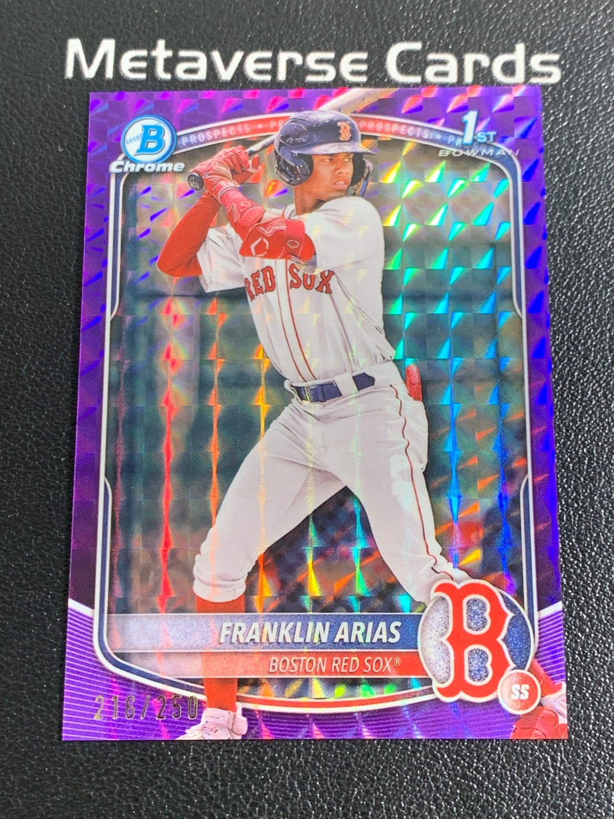 2025 Topps Bowman Chrome Purple Geometric #BCP-67 Franklin Arias 1st 216/250