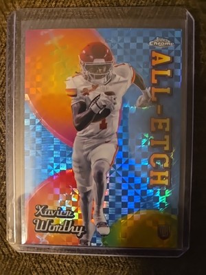 2024 Topps Chrome - All-Etch Xavier Worthy #CAE-XW X-Fractor (RC)
