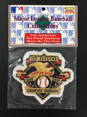 2001 American League 100 Seasons MLB Collectible Patch NEW Charter Member WOW!