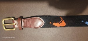 Nantucket Island Needlepoint Smathers & Branson Island Belt 38
