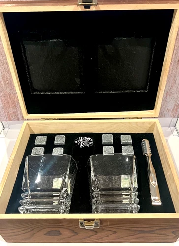 Whiskoff Ultra Premium Whiskey Glasses Gift Set w/8 Whiskey Stones, Glasses