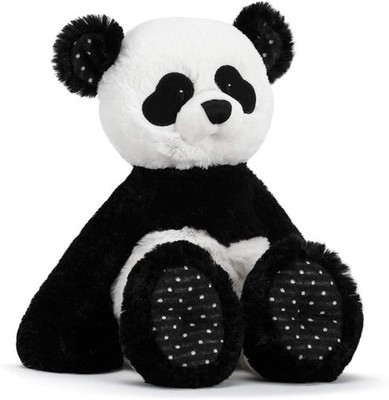 Demdaco Baby's New World Pita Panda Plush Stuffed Animal Black & White Handmade