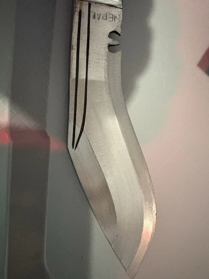 GK & Co. Nepal 11” Black & Chrome Gurkha Kukri W/ Scabbard, Chakmak & Karda - Image 3 of 4