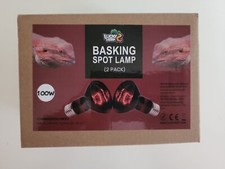 LUCKY HERP 2-Pack 100W Reptile Heat Bulb, Infrared Basking Spot Heat Lamp Bulbs