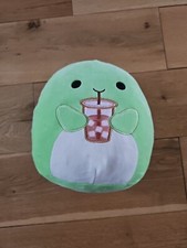 Henry The Turtle With Bubble Tea 8" Squishmallow Plush (Genuine) - Kelly Toys