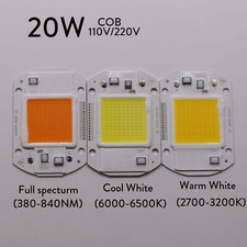 LED Grow COB Chip Phyto Lamp High Power Energy Smart 20W 30W 50W AC110V AC220V