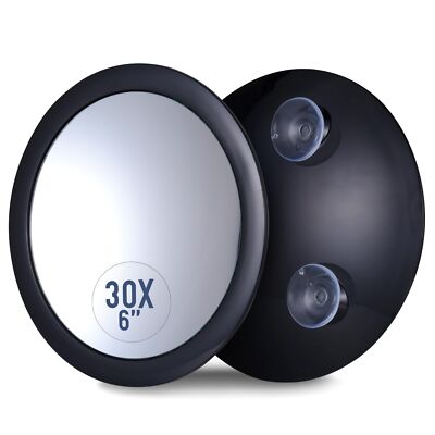MIRRORVANA Mega-Powerful 30X Magnifying Makeup Mirror - Stick On, Ultra Porta...