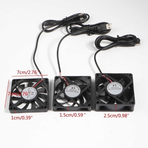 1Pack 70mm DC5V USB Brushless Cooling Fan Double Bearing Fan 7025 7015 7010 - Picture 8 of 10
