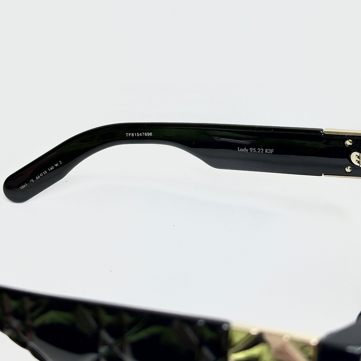 CHRISTIAN DIOR Lady 9522 Black Cannage Paris Logo R3F Sunglasses