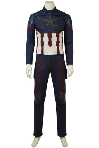 Avengers 3 Infinity War Captain America Suit Steve Rogers Outfit Cosplay Costume - Picture 2 of 20