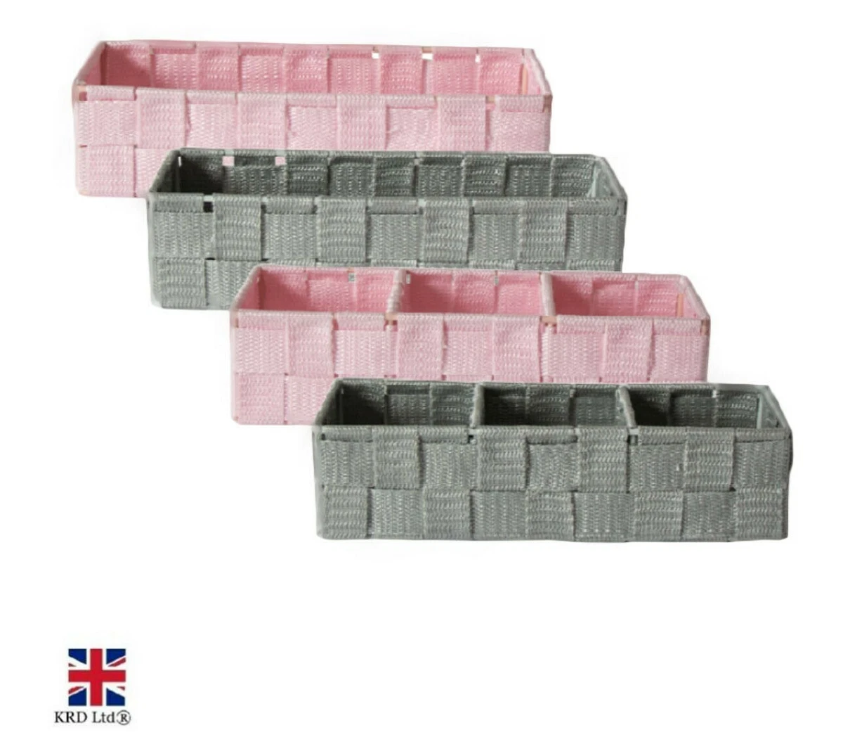 Woven fabric on sale storage baskets