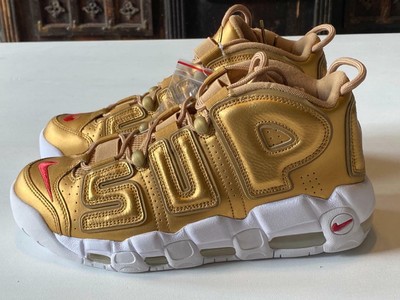 supreme x nike air more uptempo gold