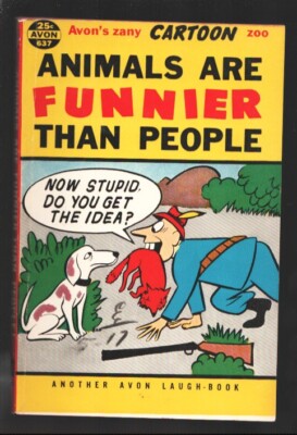 MAG: Animals Are Funnier Than People #M643 1955-Avon-Jokes-gags-cartoons-FN