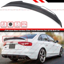 FOR 10-16 AUDI S4 SEDAN PSM STYLE HIGHKICK REAL CARBON FIBER TRUNK SPOILER WING