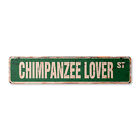 Chimpanzee Lover Vintage Street Sign wildlife rainforest monkey mammal