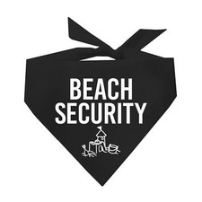 Beach Security Summer Dog Bandana Black OS 782