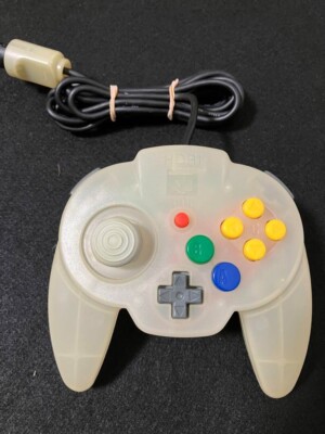Nintendo 64 N64 Controller Hori Pad Mini Snow White Clear 1999 Gebraucht Gete...