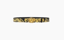$695 NWT Versace Men's Black Baracco Medusa Reversible Leather Belt Size 32-36