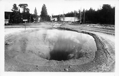 YELLOWSTONE NATIONAL PARK  WY MORNING GLORY POOL HAYNES RPPC POSTCARD  060125 U