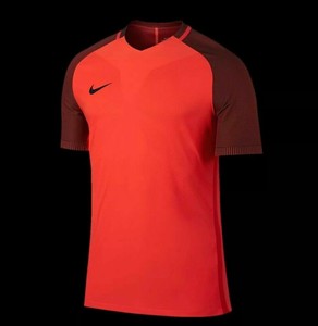 red orange nike shirt