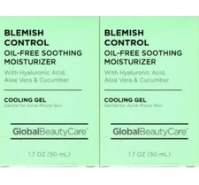 Lot of 2 Global Beauty Care Blemish Oil-Free Soothing Moisturizer - Aloe Vera