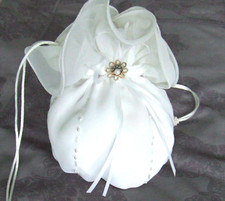 Brauttasche Hochzeit Kommunion Perlen Emmerling Beutel zum Kommunionkleid weiß