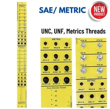 Nut Bolt Thread Checker SAE/Metric Garage Truck Car Mechanical Work Wall Mounted