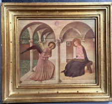 Old Florentine Religious Painting Icon The Annunciation / Fran Angelico 1950