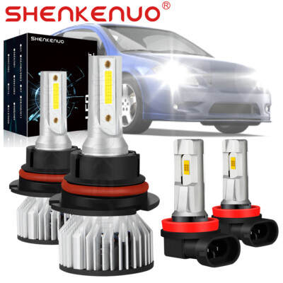 For Chevy Cobalt 2005 2006-2010 LED Headlight High + Low Beam + Fog Light Bulbs
